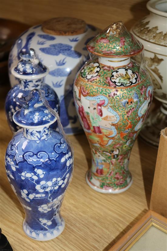 A quantity of Chinese and other porcelain